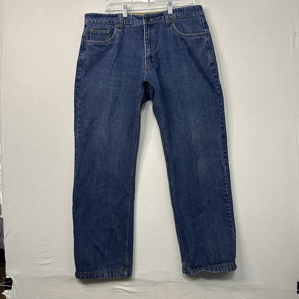 Smith's Workwear Men's Jeans 38x32 Faded Wash Work Pants Straight Regular‎